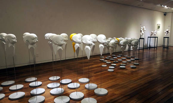 송유정 작가의 개인전 ‘인사이드 아웃’(Inside Out)이 열린 인사아트프라자 전시장.