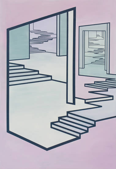 이지연, '그림 속에 그리다 #2'. 캔버스에 아크릴릭, 162.2 x 112.1cm. 2016.