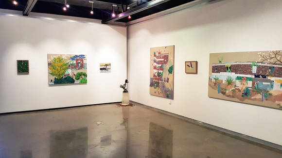 국민아트갤러리에서 4월 4~9일 열린 석사과정전에서 김한울 작가의 전시 공간 일부.