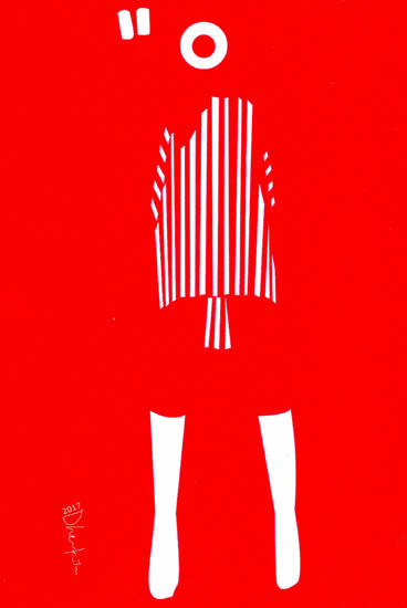 김도희, '라인(Line) 1'. 드로잉, CG, 32 x 45cm. 2017.