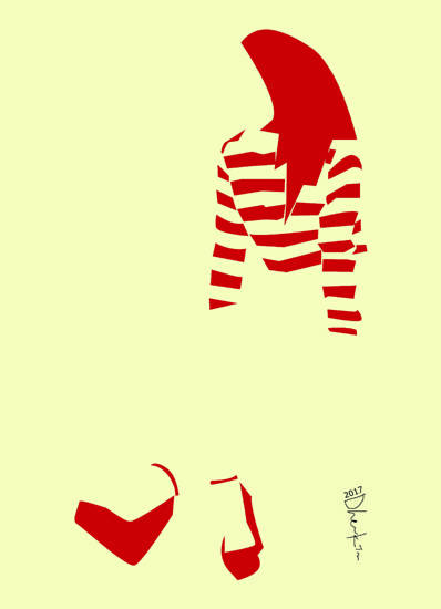 김도희, '셰이프(shape) 7'. 드로잉, CG, 21 x 29cm. 2017.