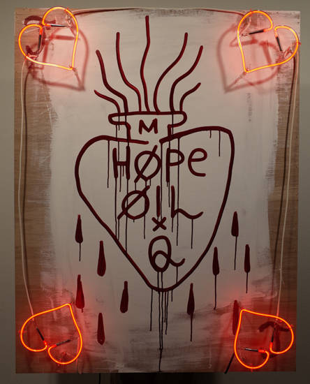 노보, 'FOR_Q'. 혼합 매체, 116.8 x 80.3cm. 2017.