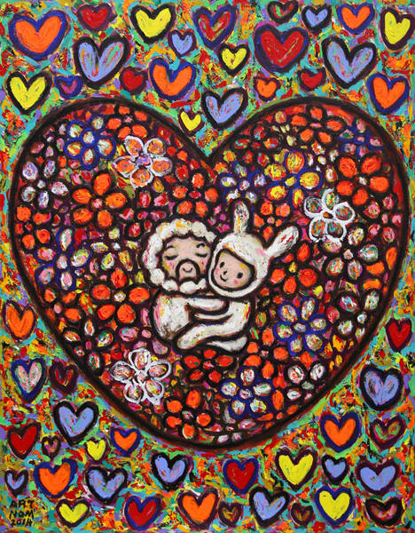 아트놈, '러브(LOVE)'. 캔버스에 아크릴릭, 91 x 116.8cm. 2014.