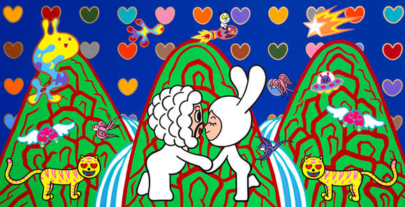 아트놈, '러브(LOVE)'. 캔버스에 아크릴릭, 193.9 x 97cm. 2015.