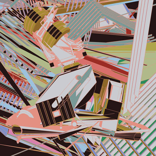 김용관, '옵소리트 랜드스케이프(Obsolete Landscape)'. 캔버스에 아크릴릭, 200 x 200cm. 2015.