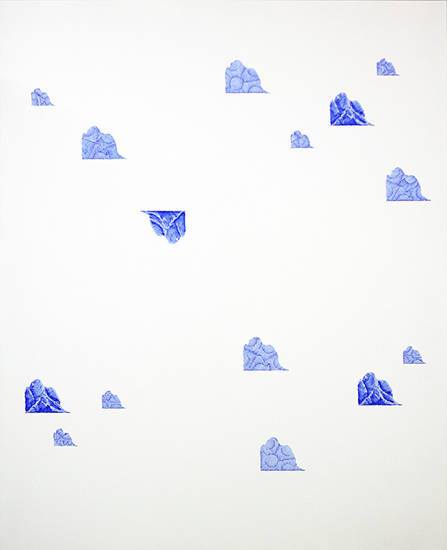 정운하, '그 모두 진정이라 우겨 말하면'. 캔버스에 아크릴릭, 162.2 x 130cm. 2014-2017.