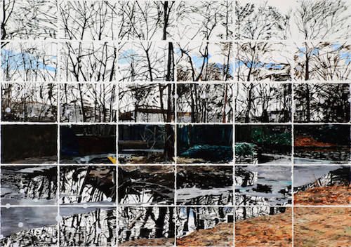 빈우혁, ‘젤텐플라츠(Zeltenplatz) 59’. 종이에 오일, 연필, 178 x 252cm. 2017.