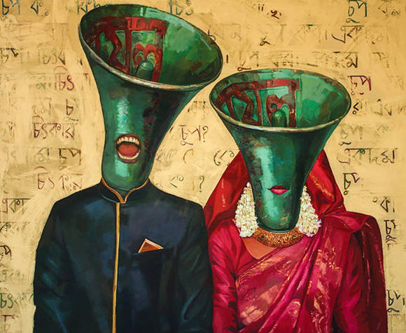 부블리 바르나, ‘현대 여성의 자기 분석 2’. 캔버스에 유채, 152 x 183. 2016.