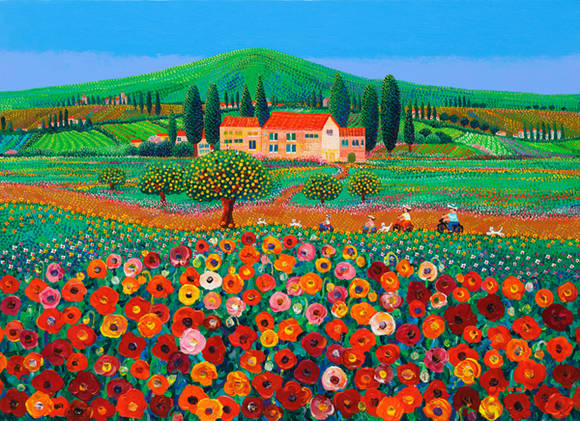김덕기, ‘오! 즐거운 토스카나’. 캔버스에 아크릴릭, 53 x 73cm. 2017.