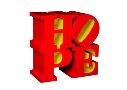로버트 인디애나, ‘호프(Hope)’. 45.7 x 45.7x 22.8cm.