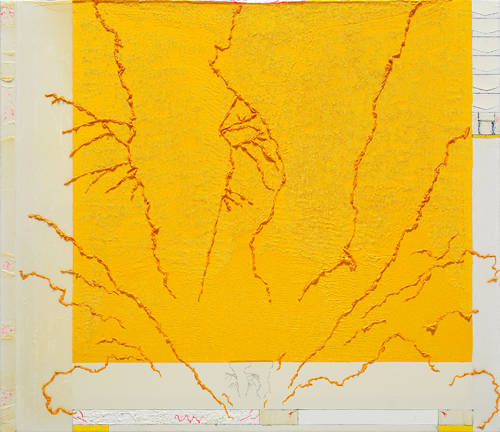 이환희, ‘어 건 걸(A Gun Girl)’. 캔버스에 오일, 골드 왁스, 알키드 수지, 60 x 70cm. 2017.