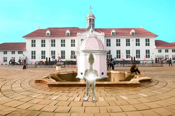 이한수, ‘문화적 중력턴(swingby) 1705’. c-프린트, 133 x 200cm.